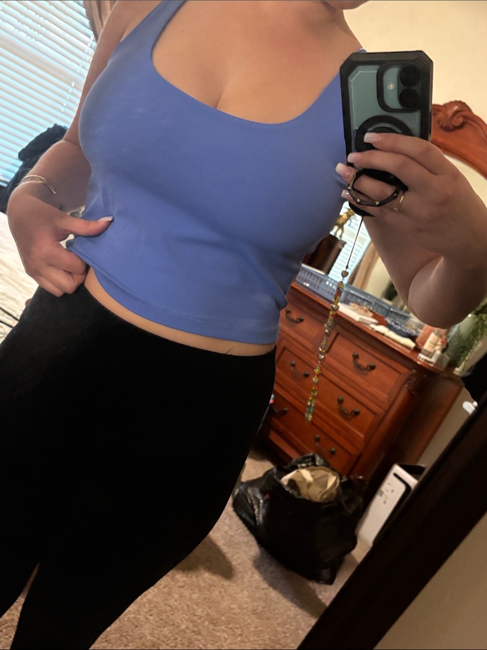 Avia Periwinkle Scoop Neck Crop Tank